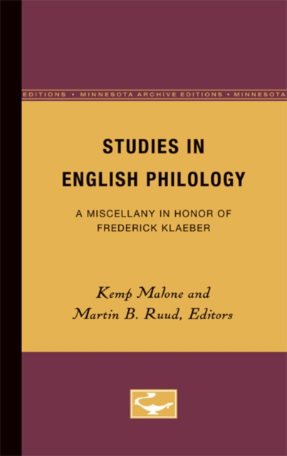 Studies in English Philology : A Miscellany in Honor of Frederick Klaeber, Paperback / softback Book