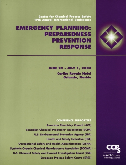 Emergency Planning : Preparedness, Prevention and Response, Paperback / softback Book