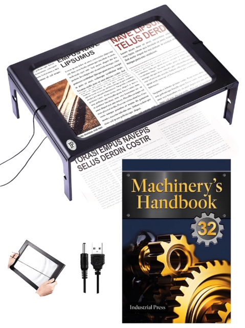 Machinery's Handbook Toolbox & Magnifier Bundle, Hardback Book