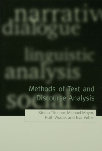 Methods of Text and Discourse Analysis : In Search of Meaning, PDF eBook