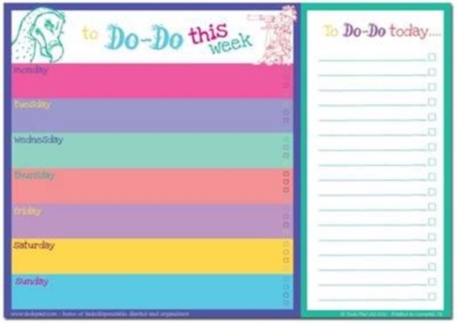 Dodo Daily to Do List Notepad (A4) Bright : 52 Sheets for Daily /Weekly to Do Lists and Notes, Perforated Between the Lists Sections So That Completed Daily Tasks Can be Torn off and Refreshed (TDLB), Miscellaneous print Book