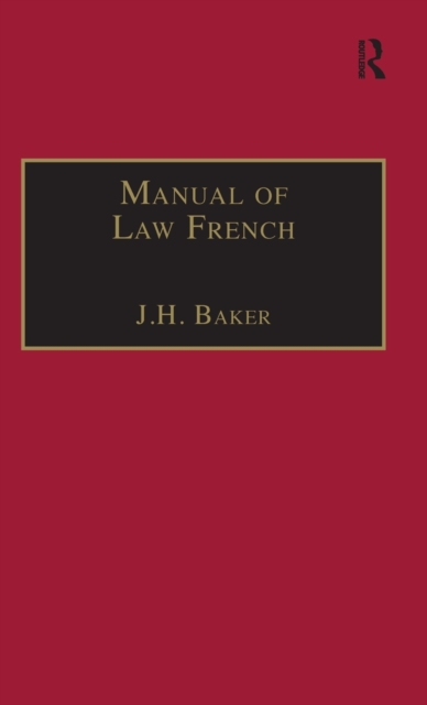 Manual of Law French, Hardback Book