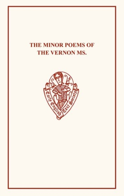 The Minor Poems of the Vernon MS, Paperback / softback Book