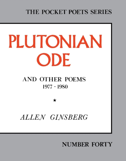 Plutonian Ode : And Other Poems 1977-1980, Paperback / softback Book