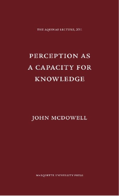 Perception as a Capacity for Knowledge, Hardback Book