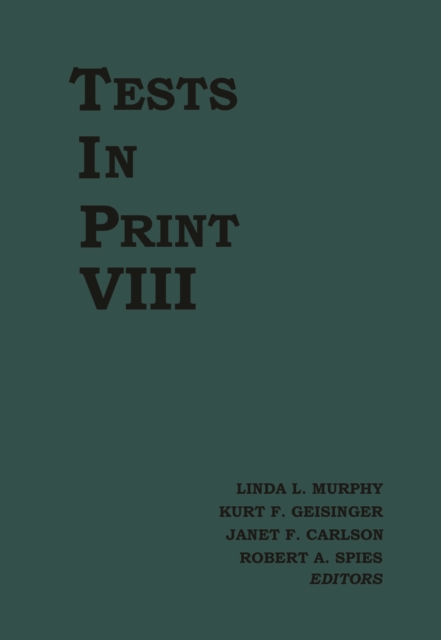 Tests in Print VIII, Hardback Book
