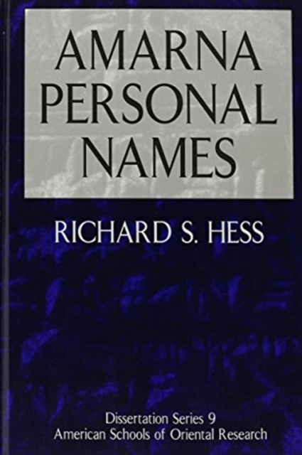 Amarna Personal Names, Hardback Book