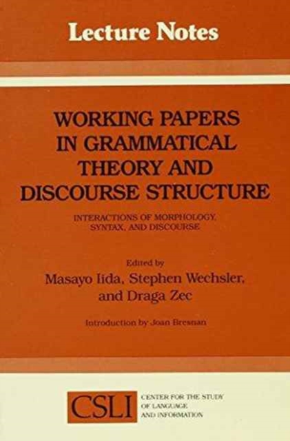 Working Papers in Grammatical Theory and Discourse Structure : Interactions of Morphology, Syntax, and Discourse, Paperback Book