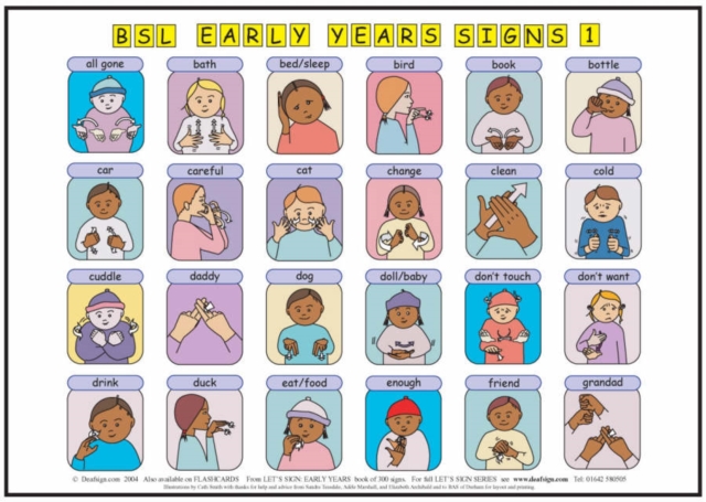 Let's Sign BSL Early Years & Baby Signs: Poster/Mats A3 Set of 2 (British Sign Language), Poster Book