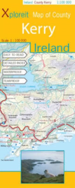 Xploreit Map of County Kerry, Ireland, Sheet map, folded Book