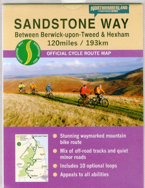 Sandstone Way Cycle Route Map - Northumberland : Between Berwick Upon Tweed and Hexham, Sheet map, folded Book
