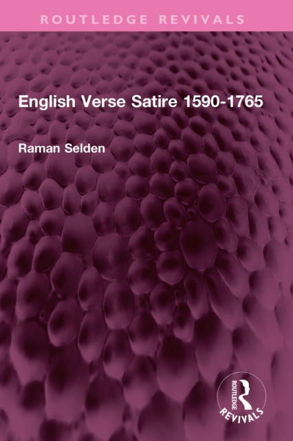 English Verse Satire 1590-1765, PDF eBook