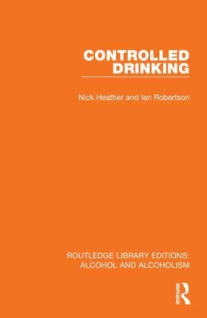 Controlled Drinking, Hardback Book