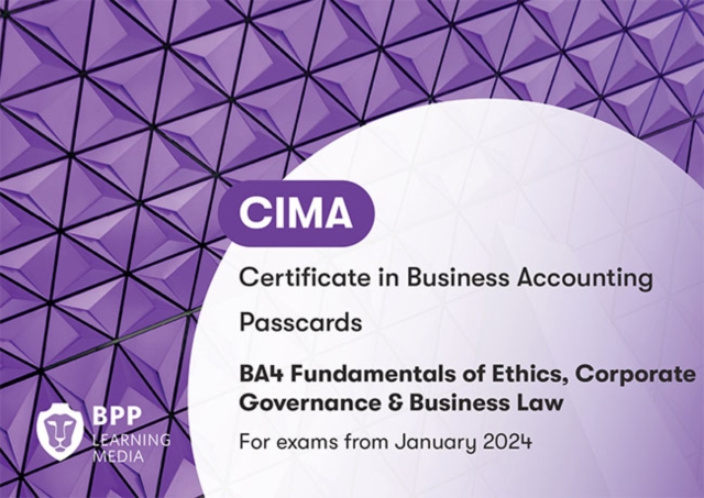 CIMA BA4 Fundamentals of Ethics, Corporate Governance and Business Law : Passcards, Spiral bound Book