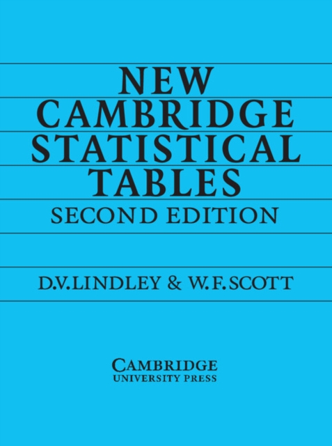 New Cambridge Statistical Tables, EPUB eBook