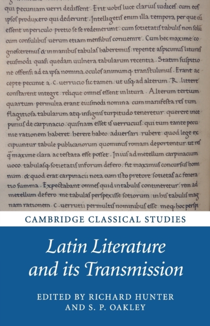 Latin Literature and its Transmission, Paperback / softback Book