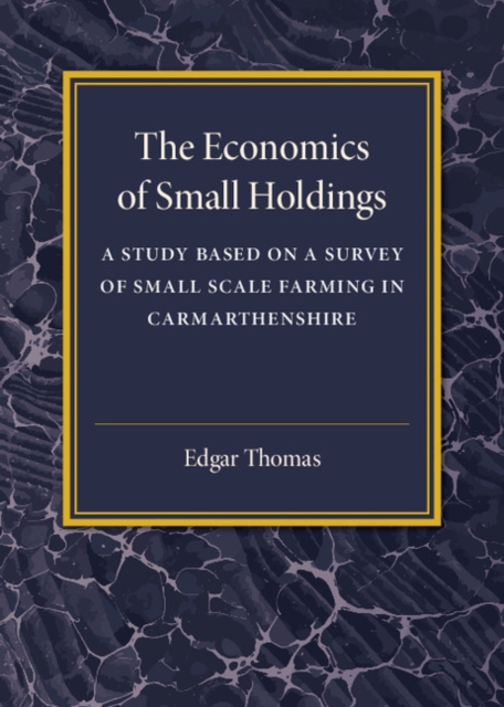 The Economics of Small Holdings : A Study Based on a Survey of Small Scale Farming in Carmarthenshire, Paperback / softback Book