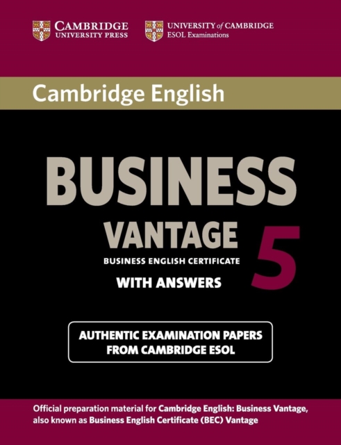 Cambridge English Business 5 Vantage Student's Book with Answers, Paperback / softback Book