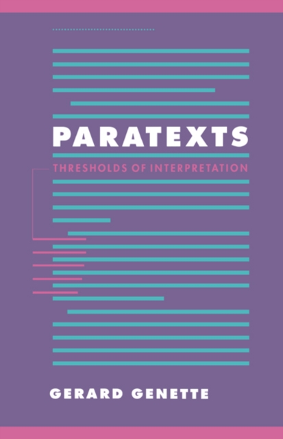 Paratexts : Thresholds of Interpretation, EPUB eBook