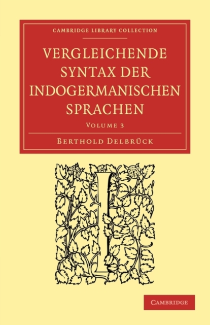 Vergleichende Syntax der indogermanischen Sprachen, Paperback / softback Book