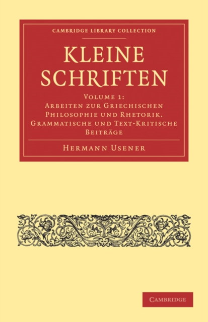 Kleine Schriften, Paperback / softback Book