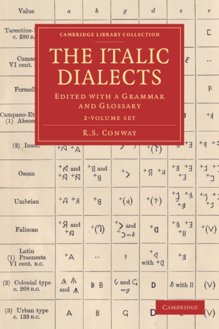 The Italic Dialects 2 Volume Set : Edited with a Grammar and Glossary, Mixed media product Book