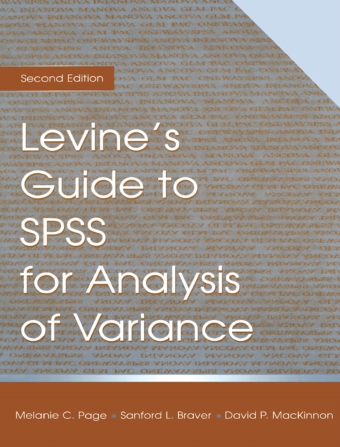 Levine's Guide to SPSS for Analysis of Variance, EPUB eBook