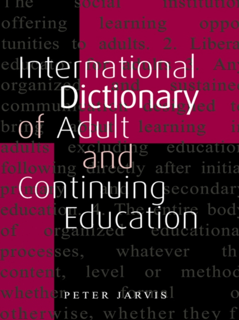 An International Dictionary of Adult and Continuing Education, PDF eBook