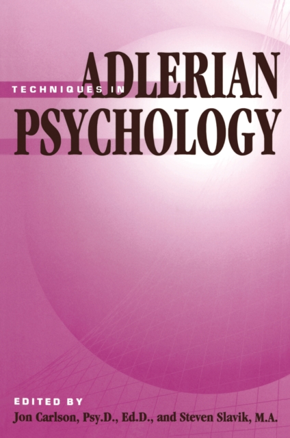 Techniques In Adlerian Psychology, EPUB eBook