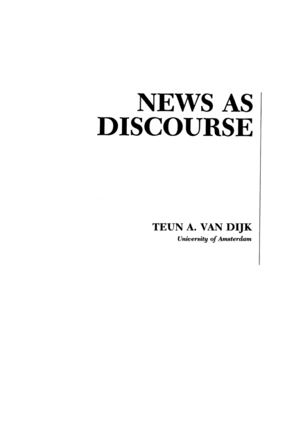 News As Discourse, PDF eBook