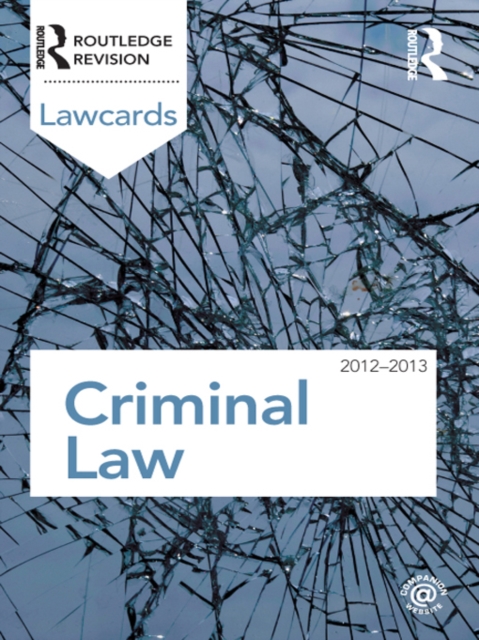 Criminal Lawcards 2012-2013, PDF eBook