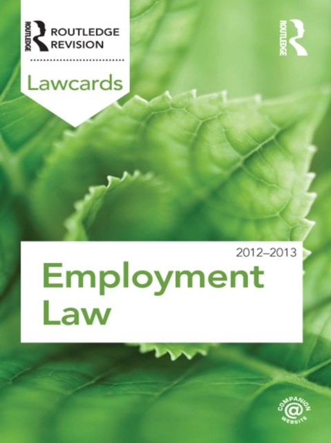 Employment Lawcards 2012-2013, EPUB eBook