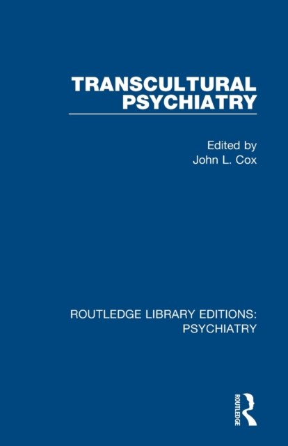Transcultural Psychiatry, Paperback / softback Book