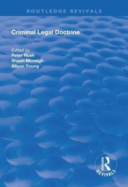 Criminal Legal Doctrine, Hardback Book