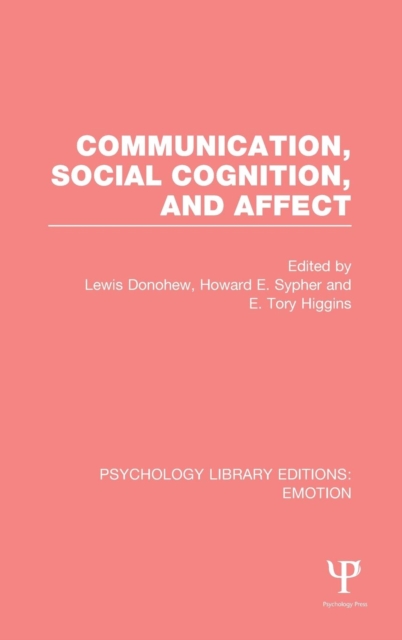 Communication, Social Cognition, and Affect (PLE: Emotion), Hardback Book
