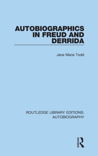 Autobiographics in Freud and Derrida, Hardback Book