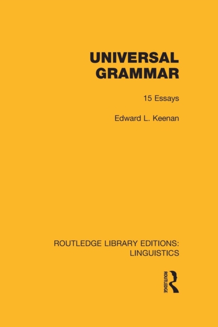 Universal Grammar, Paperback / softback Book