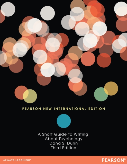 Short Guide to Writing About Psychology : Pearson New International Edition, PDF eBook