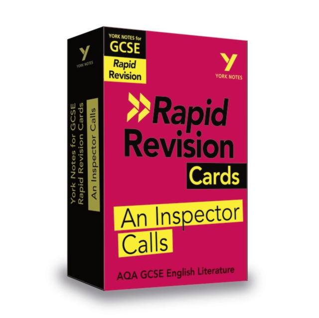York Notes for AQA GCSE Rapid Revision Cards: An Inspector Calls catch up, revise and be ready for and 2023 and 2024 exams and assessments, Cards Book