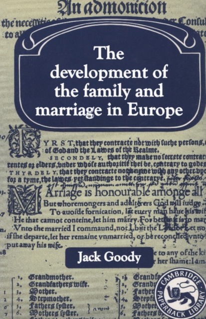 Development of the Family and Marriage in Europe, PDF eBook