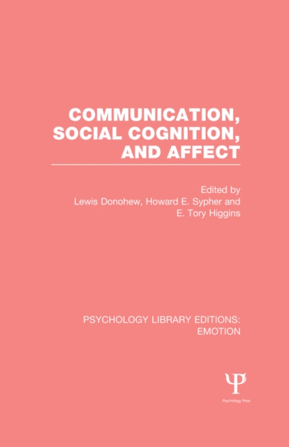Communication, Social Cognition, and Affect (PLE: Emotion), PDF eBook