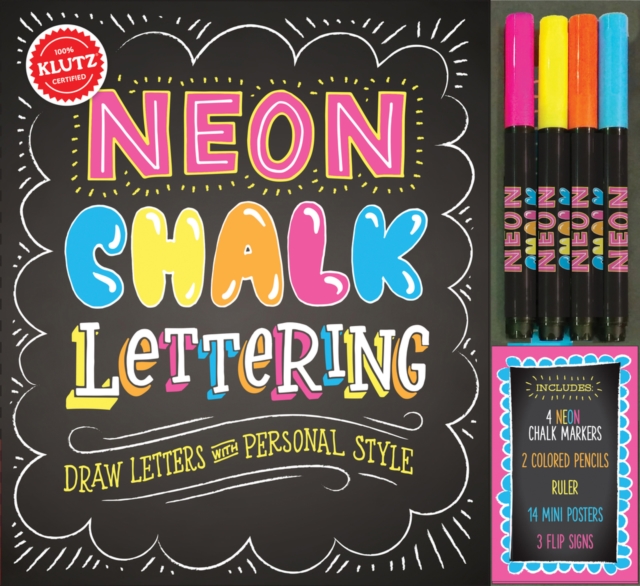 Neon Chalk Lettering, Mixed media product Book