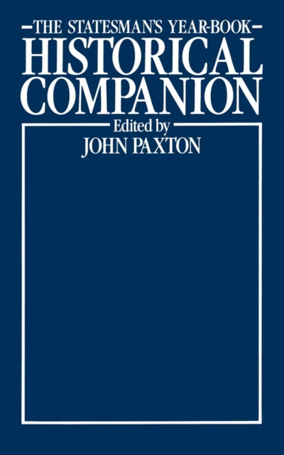 The Statesman's Year-Book Historical Companion, PDF eBook