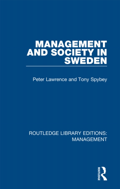 Management and Society in Sweden, EPUB eBook