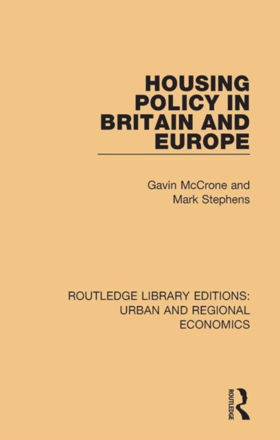 Housing Policy in Britain and Europe, PDF eBook