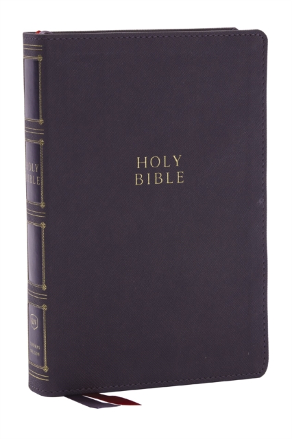 KJV Holy Bible: Compact Bible with 43,000 Center-Column Cross References, Gray Leathersoft, Red Letter, Comfort Print (Thumb Indexing): King James Version, Leather / fine binding Book
