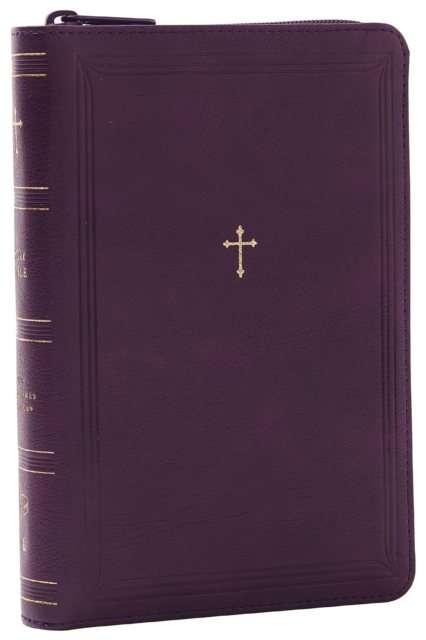 NKJV Compact Paragraph-Style Bible w/ 43,000 Cross References, Purple Leathersoft with zipper, Red Letter, Comfort Print: Holy Bible, New King James Version : Holy Bible, New King James Version, Leather / fine binding Book