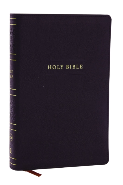 NKJV Personal Size Large Print Bible with 43,000 Cross References, Black Leathersoft, Red Letter, Comfort Print, Leather / fine binding Book