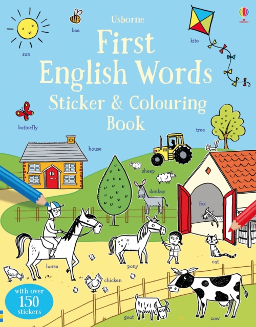 First English Words Sticker and Colouring Book, Paperback / softback Book