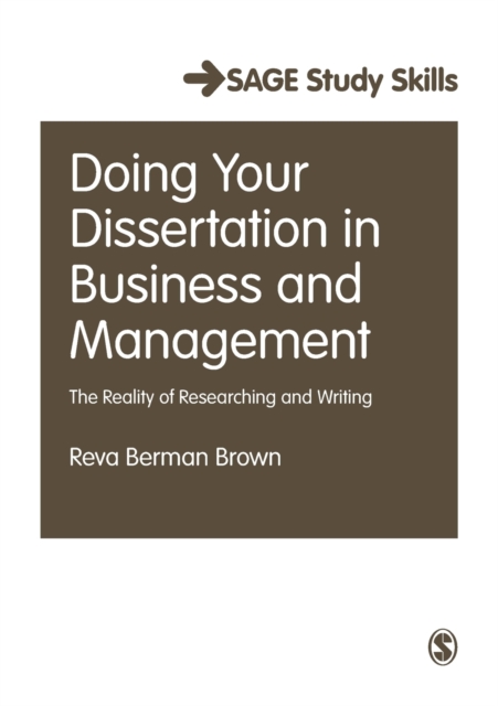 Doing Your Dissertation in Business and Management : The Reality of Researching and Writing, Paperback / softback Book